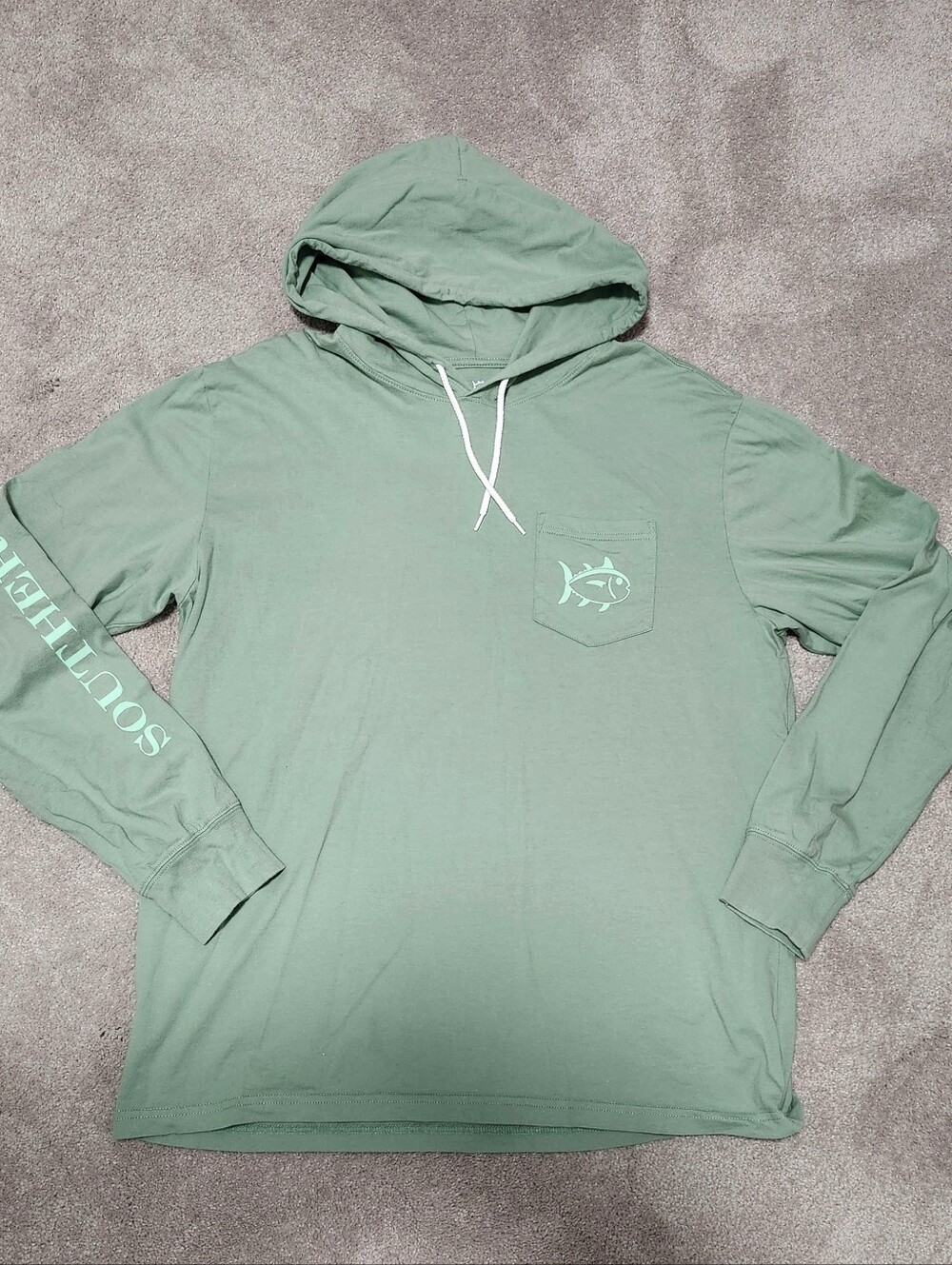 Southern Tide Mens 100% Cotton Skipjack Long Sleeve Green Hoodie Size Large
